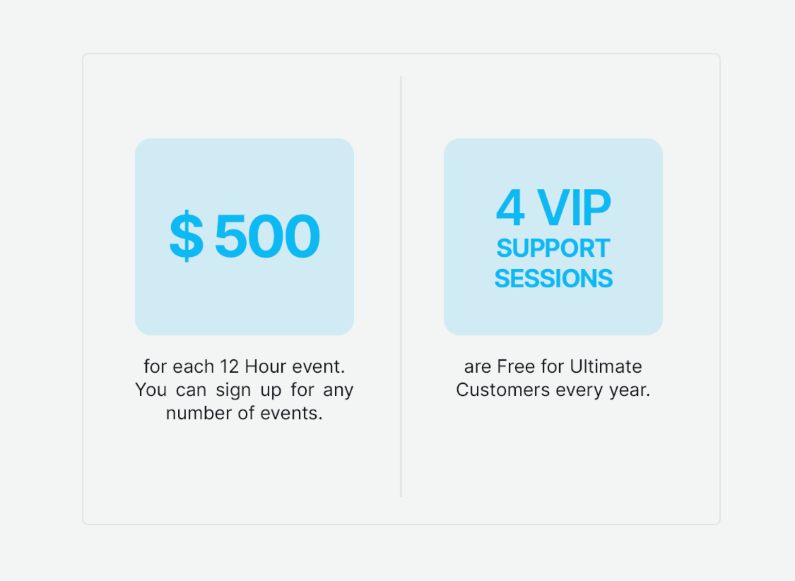 VIP support pricing
